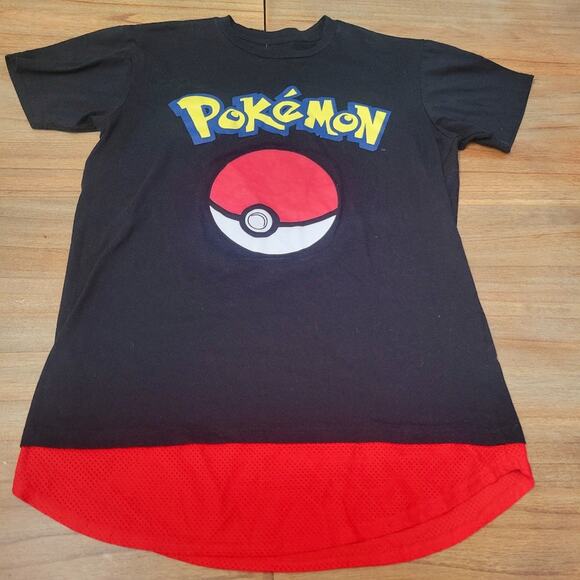 Pokemon Official Shirt Cotton Size L. Red bottomis jersey material - Picture 1 of 4